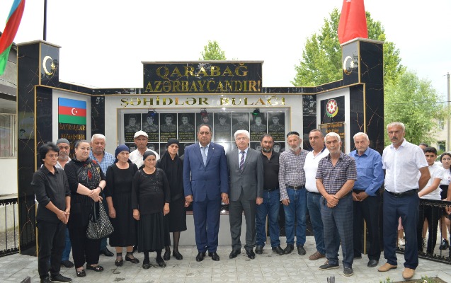 Balakəndə şəhidlərin xatirəsinə inşa olunan bulaq kompleksinin açılışı oldu - Fotolar