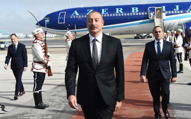 Sofiyada Prezident İlham Əliyevin rəsmi qarşılanma mərasimi olub