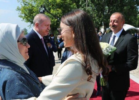 "Dəstəyiniz üçün təşəkkür edirik..." - Əminə Ərdoğandan Mehriban Əliyevaya...