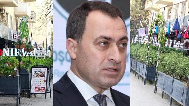 Nizami rayonunda “Nirvana” “Şərifoğlu kabab” restoranları səkini zəbt  ediblər-Fotolar