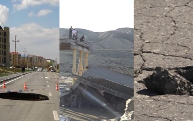 Bakı-Qazax yolu da bərbad vəziyyətə düşüb - VİDEO