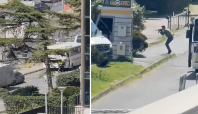 İsrailin İstanbul Konsulluğuna hücumun ANBAAN GÖRÜNTÜLƏRİ